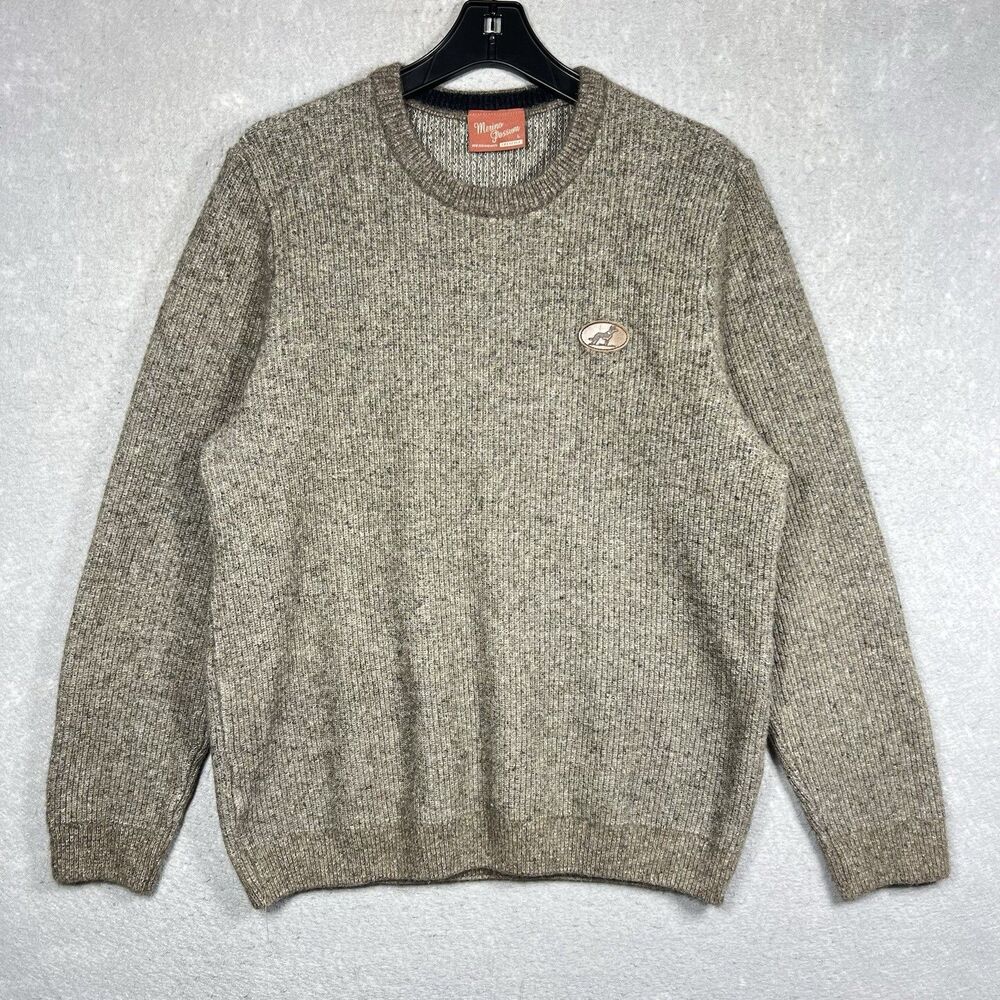 VINTAGE MERINO POSSUM PULLOVER SWEATER - MEN’S LARGE BROWN KNIT Made New Zealand